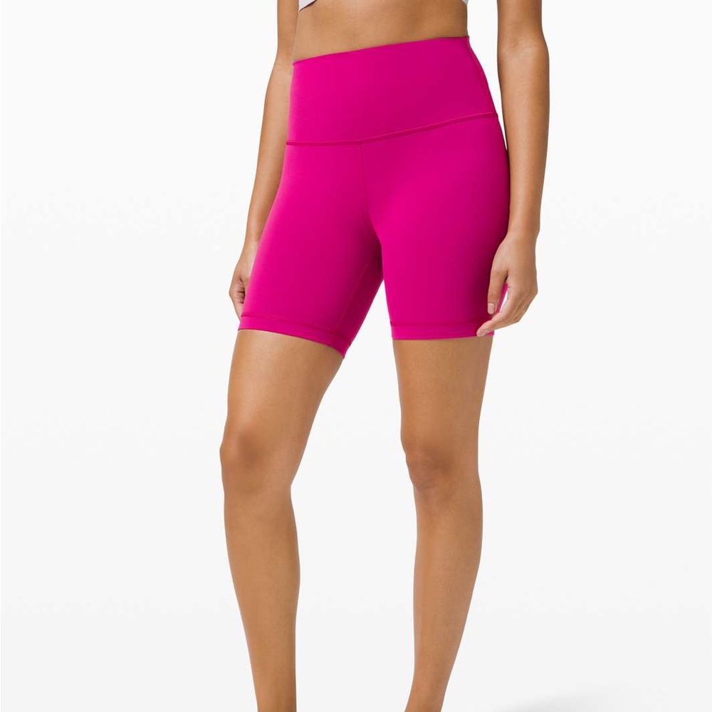 Lululemon Ripened Raspberry biker shorts